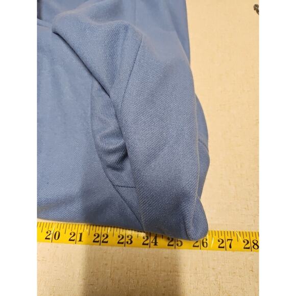 Elana Womens BLUE CASHMERE Wool Blend BLAZER Jacket Size 18 Open Front Office - Picture 5 of 6